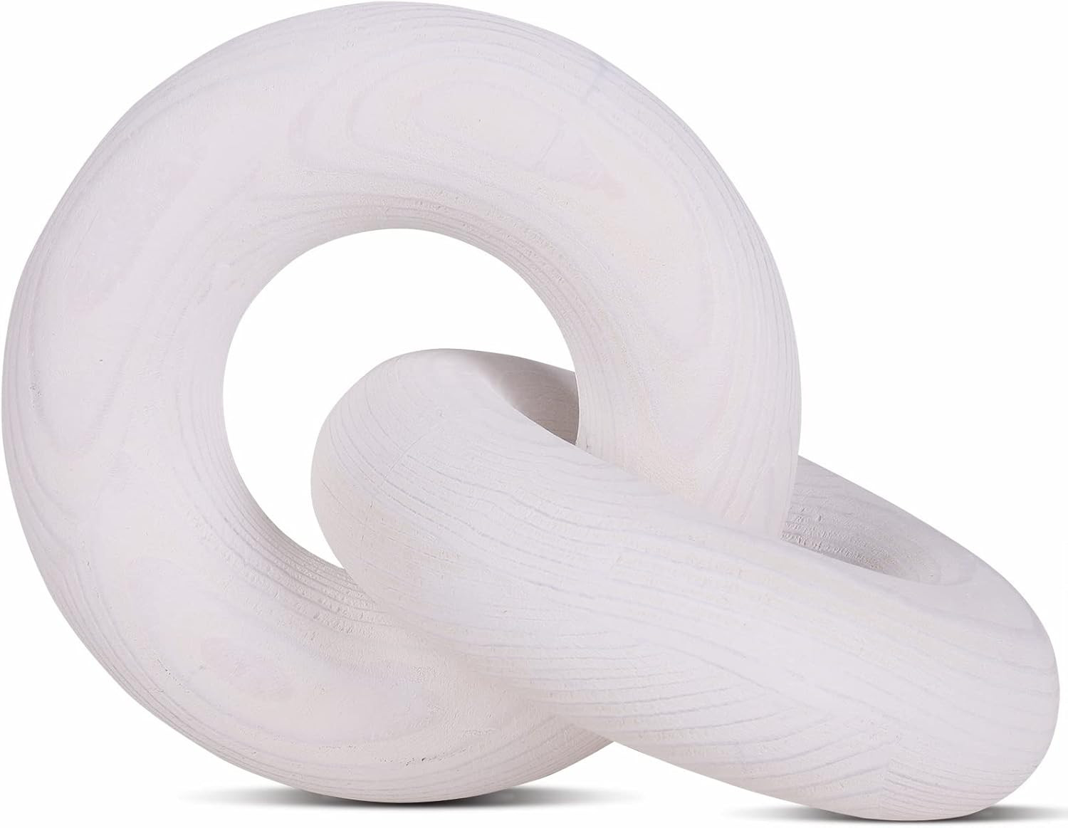 HMASYO Wood Knot Decor, Large 2-Link Wood Chain Link Decorative Object Hand Carved Pine Wood Knot... | Amazon (US)