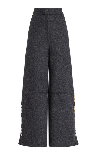 Krisla Studded Wool Wide-Leg Pants | Moda Operandi (Global)