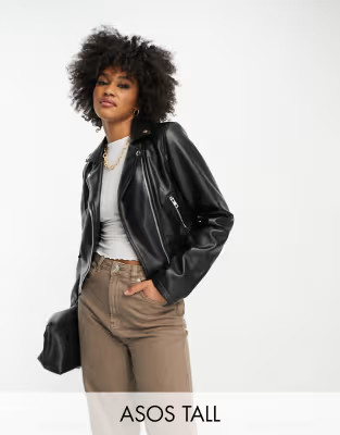 Home› Search results for biker jacket› ASOS DESIGN Tall ultimate faux leather biker jacket in... | ASOS (Global)