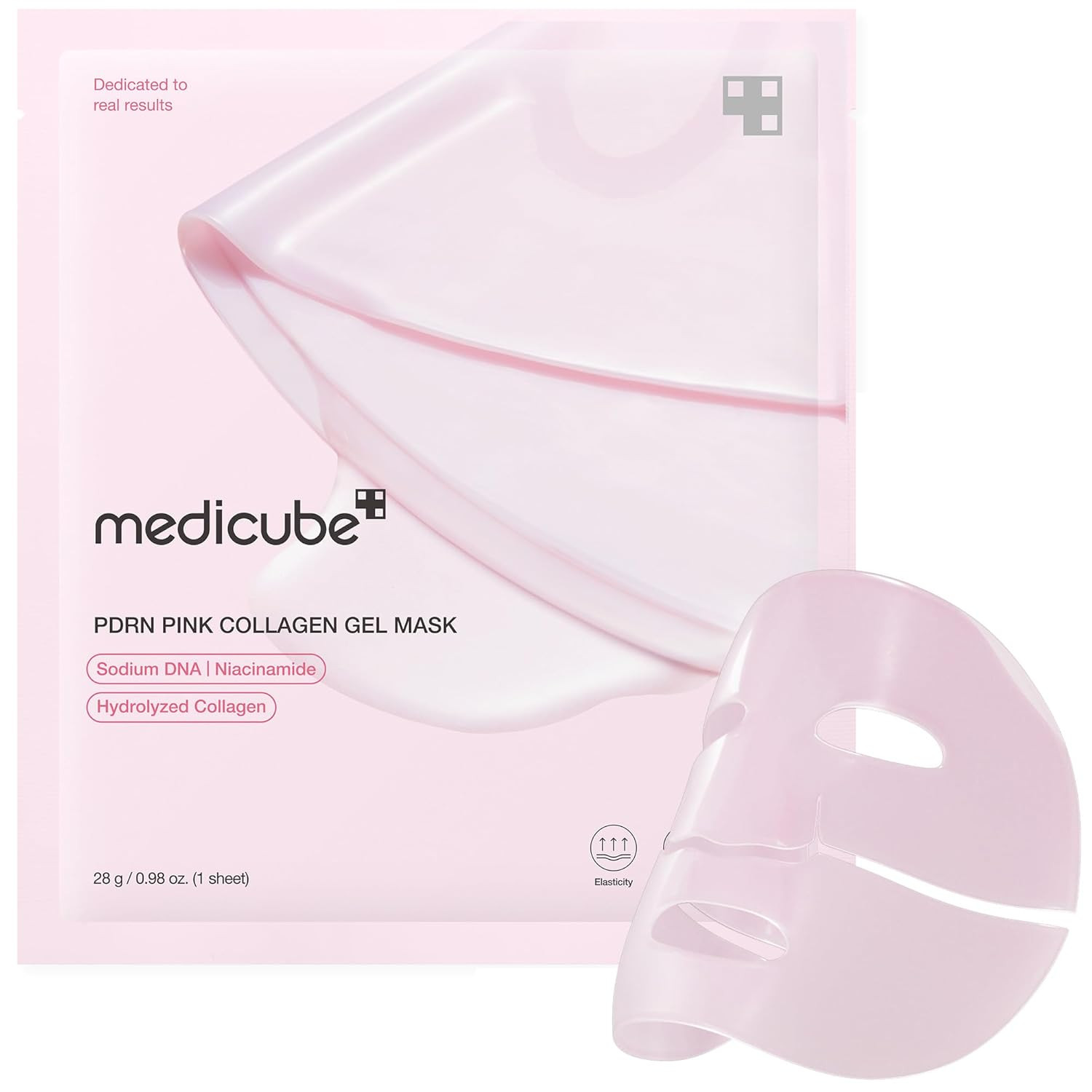 Medicube PDRN Pink Collagen Jelly Gel Mask, Overnight Face Mask for Glass Glow Skin, Korean Facial Mask, Pore Care, Firming, Moisturizing and Evens Skin Tone, Korean Skincare, 28g, 1 Sheet | Amazon (US)