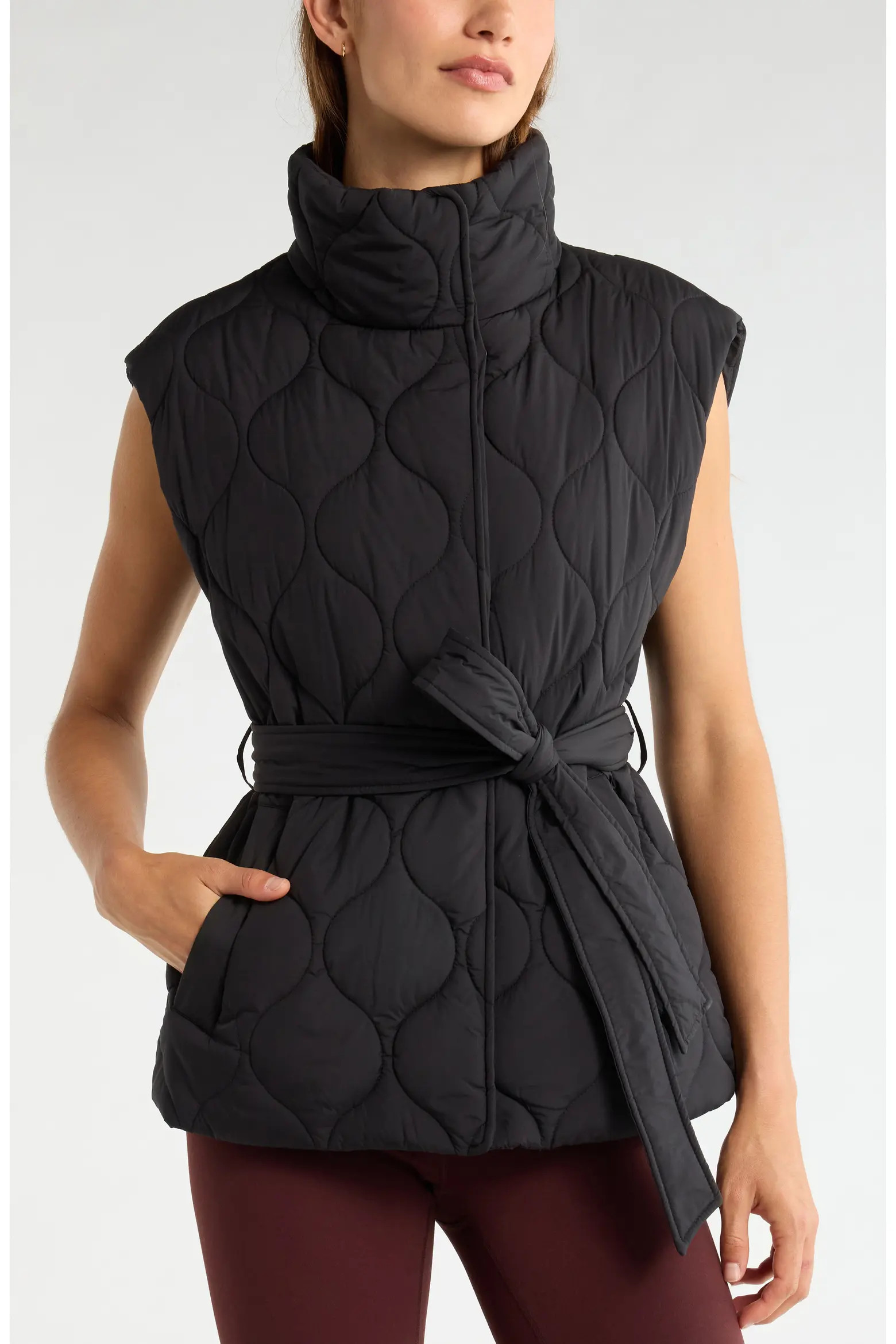 Skyline Belted Puffer Vest (Women) | Nordstrom | Nordstrom