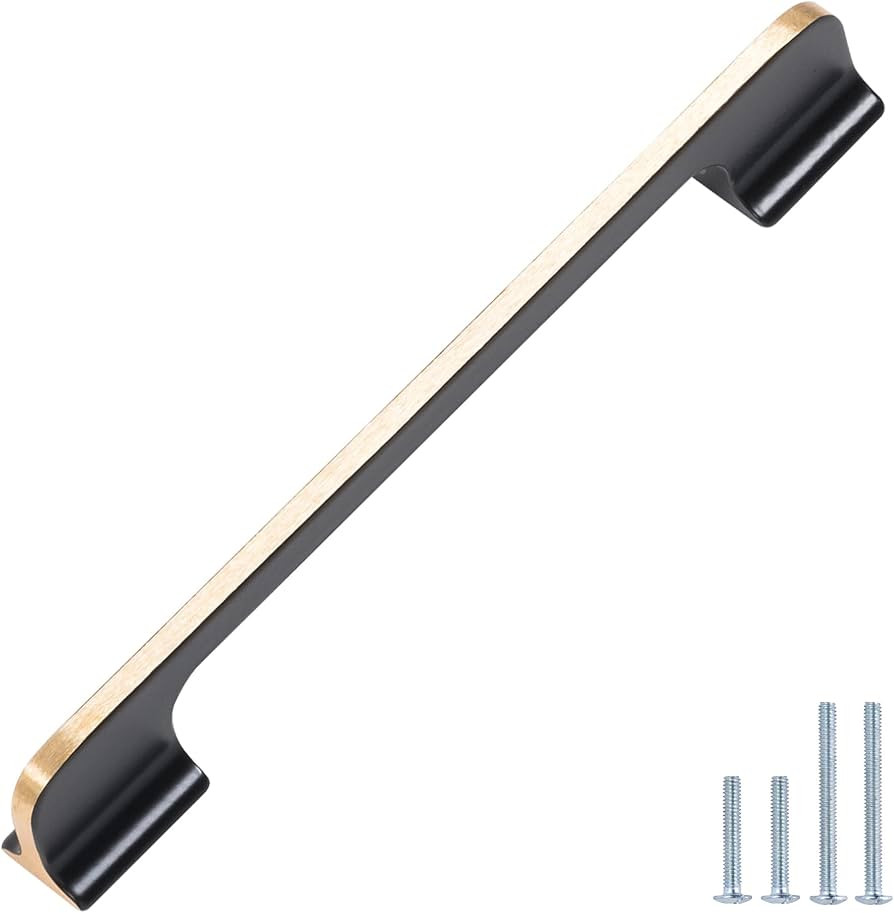 | 10 Pack Black & Gold 8.8 Inch Hole Center | Solid Metal Cabinet Handles Bathroom Home Decor Dra... | Amazon (US)