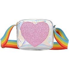 Trendy Kids Girls Purse Sequin Heart Rainbow Shoulder Strap Crossbody Bags Handbag for Little Gir... | Amazon (US)