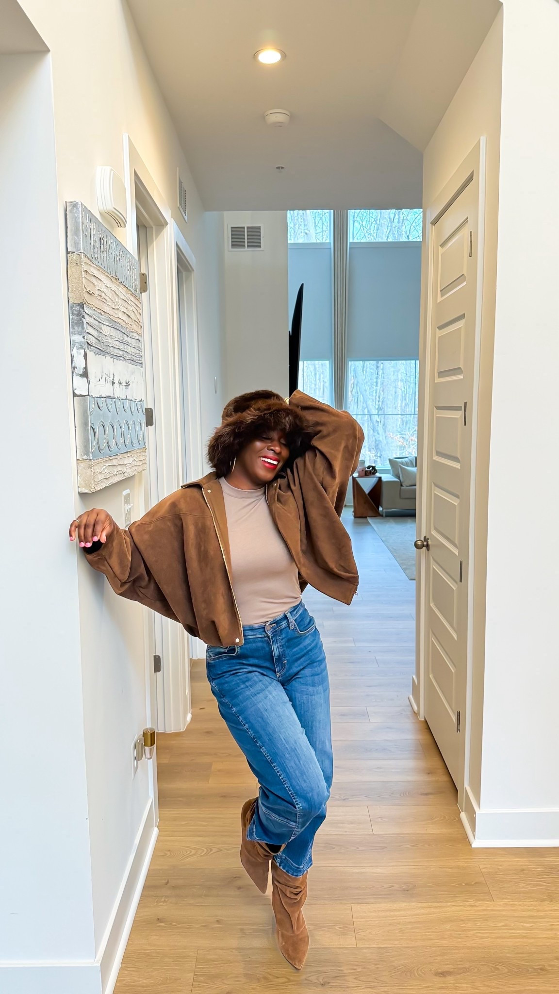 My new barrel jeans from Ruti are so good! They have some stretch and are the perfect weight. Im wearing a size 4 in them. I 10/10 highly recommend . Oh did I mention that my hat is in sale for $13. It’s perfect for the winter. Thank me later  
Jeans, ootd, mom fit, date night look 

#LTKSaleAlert #LTKootd #LTKgrwm