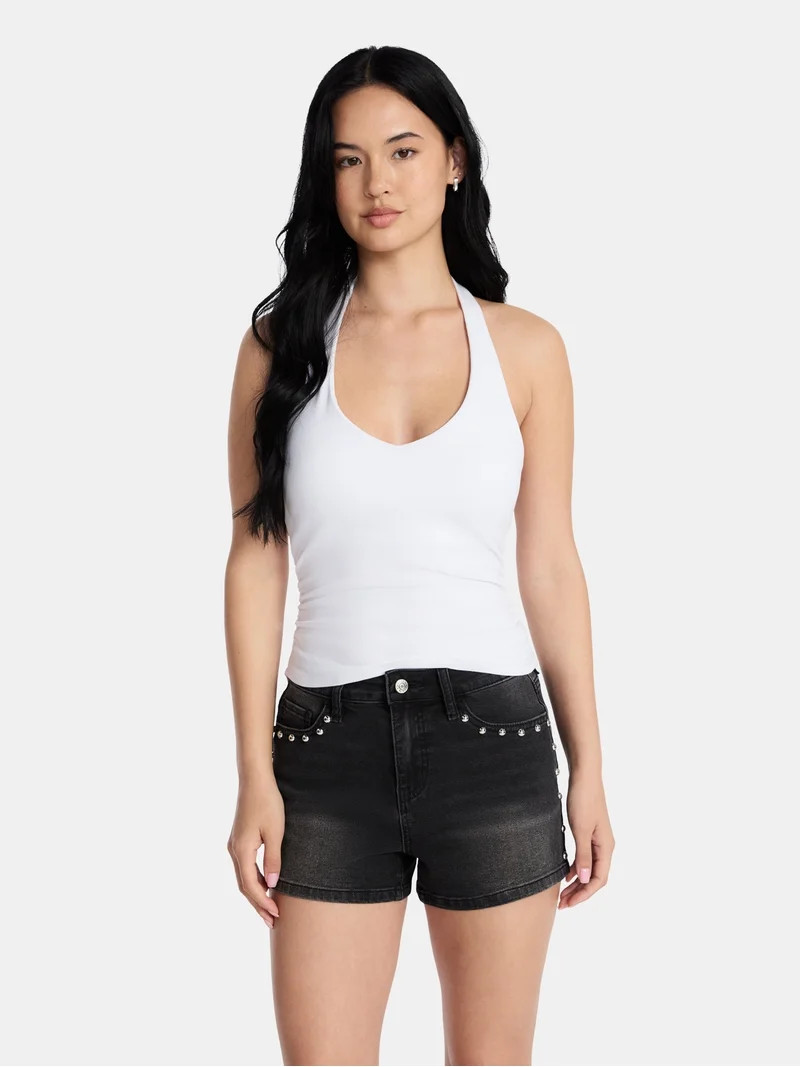 Madden NYC Women\u2019s Sleeveless Halter Top, Sizes XXS-XXL | Walmart (US)