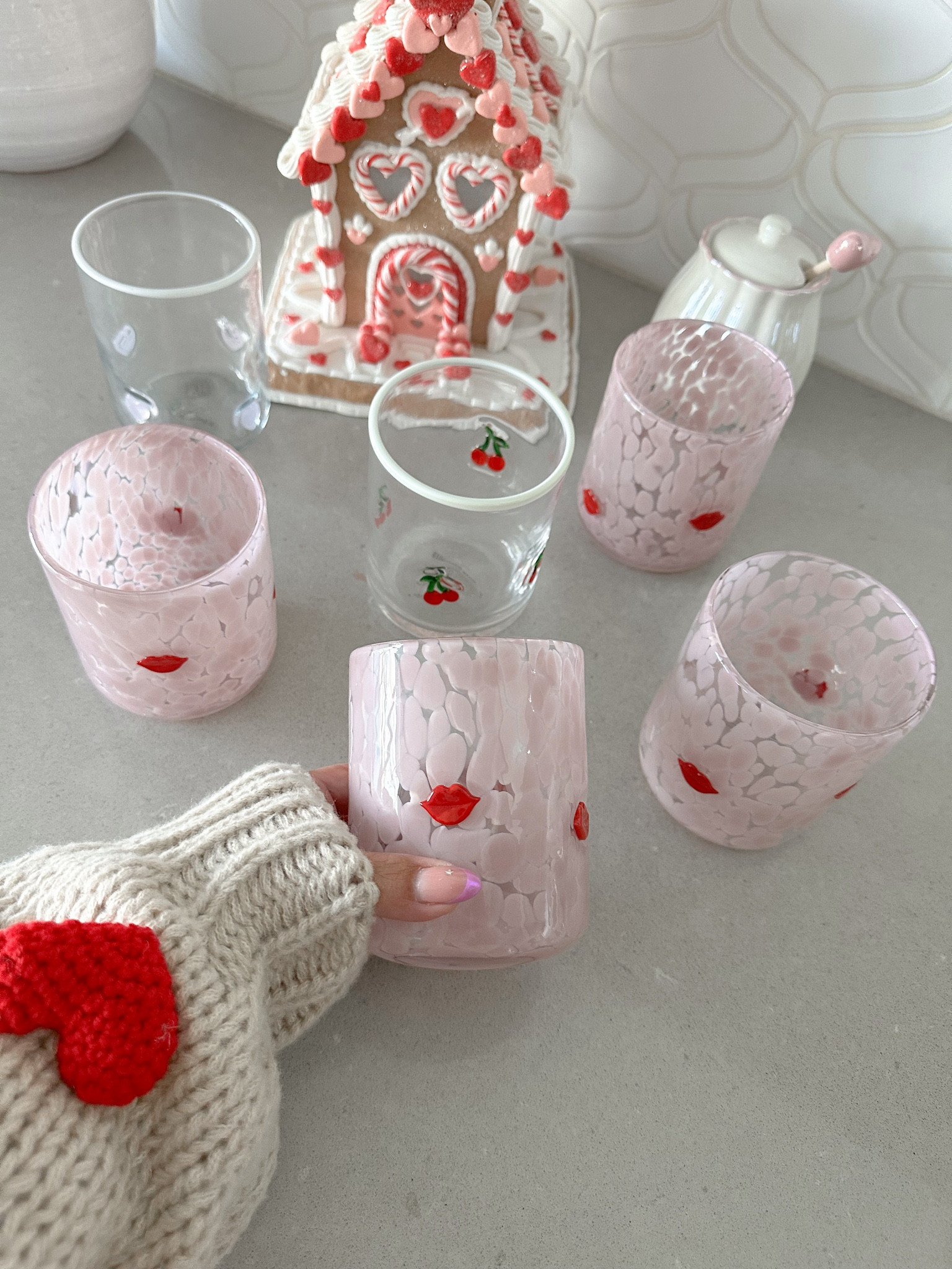 The perfect Valentine glasses that you won’t want to put away 💋💕🍒 @anthropologie 

#LTKhome #LTKfindsunder50 #LTKSeasonal