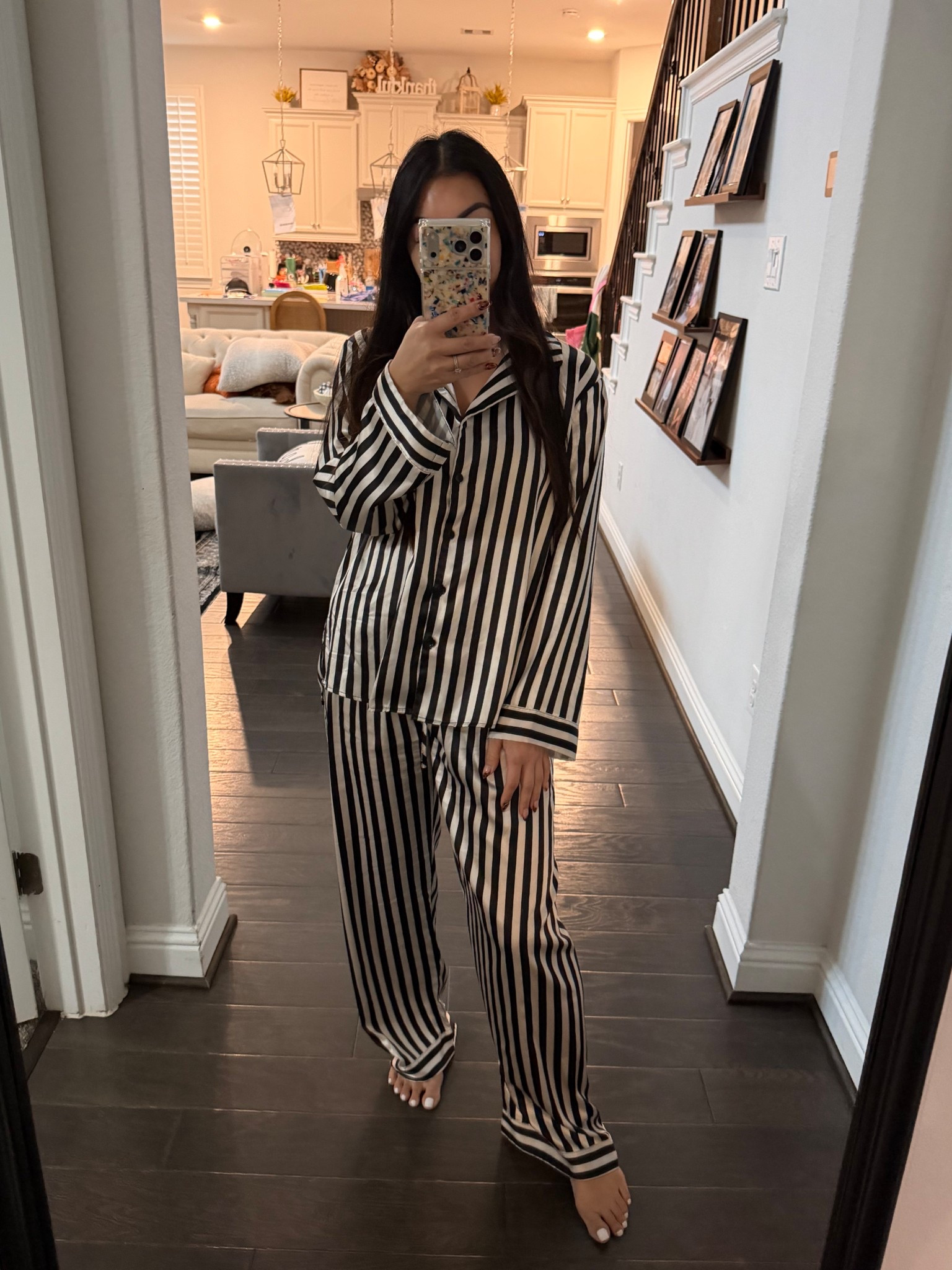 Wearing a medium in these pajamas 

#LTKmorningroutine #LTKOver40 #LTKootd