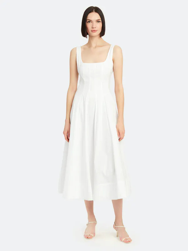 STAUD Wells Dress - White - 2 | Verishop