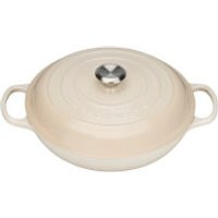 Le Creuset Signature Cast Iron Shallow Casserole Dish - 26cm - Almond | Coggles (Global)