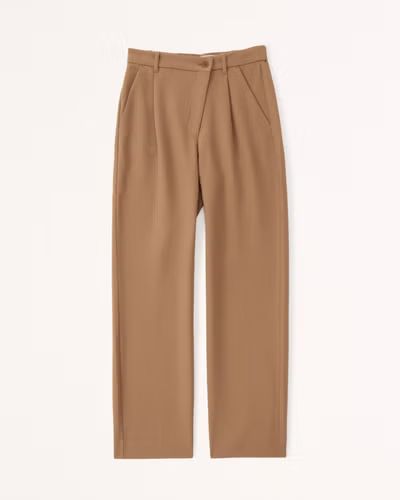 Tailored Relaxed Straight Pants | Abercrombie & Fitch (US)