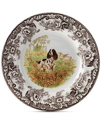 Spode Woodland English Spaniel Dinner Plate - Macy's | Macy's