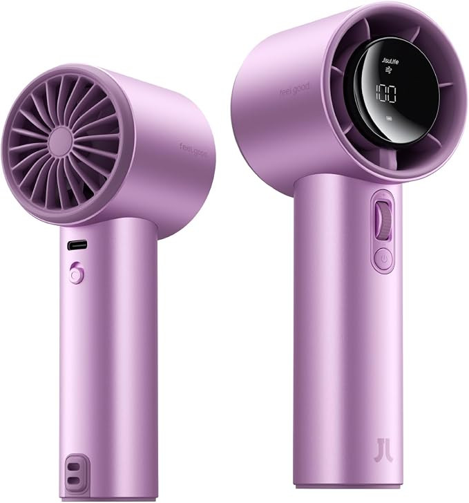 JISULIFE Handheld Fan Pro1S - Next-Gen Airflow: Up to 40h Runtime, Electroplated Body - Luxury Sh... | Amazon (US)