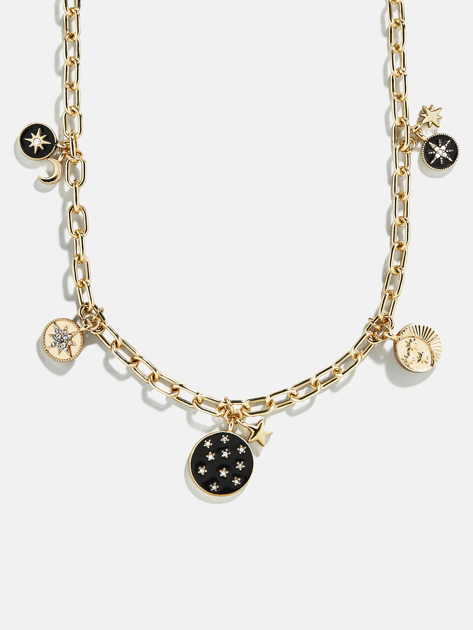 Estelle Celestial Charm Necklace - Gold/Black | BaubleBar