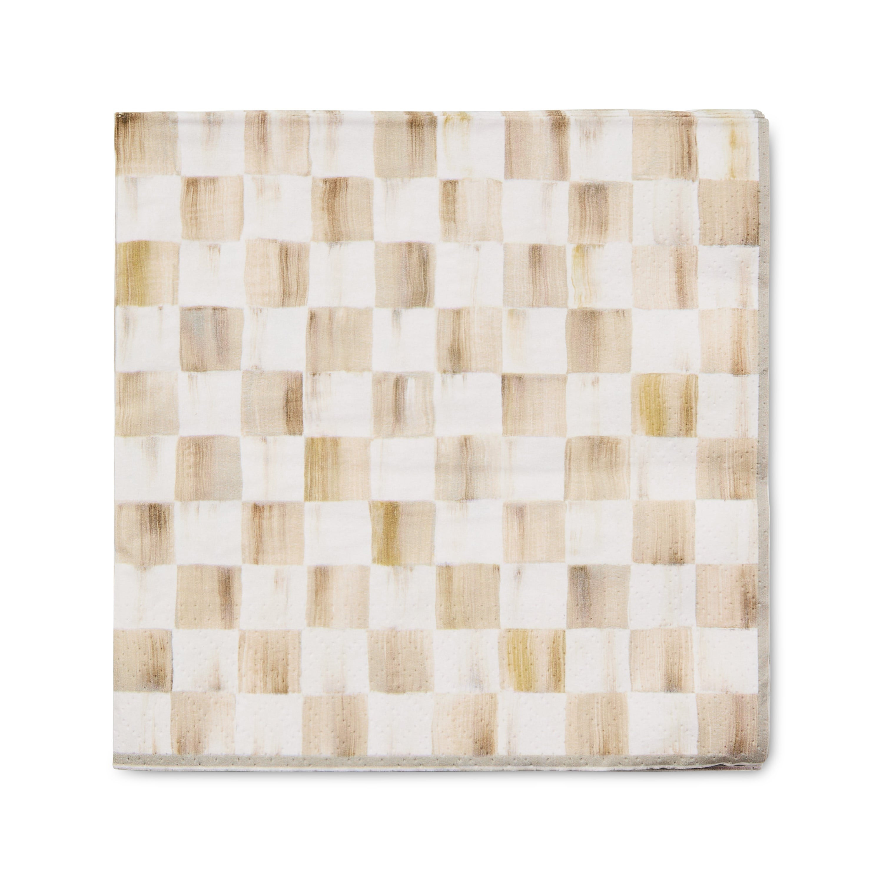 MacKenzie-Childs Mocha Check Dinner Paper Napkins | MacKenzie-Childs