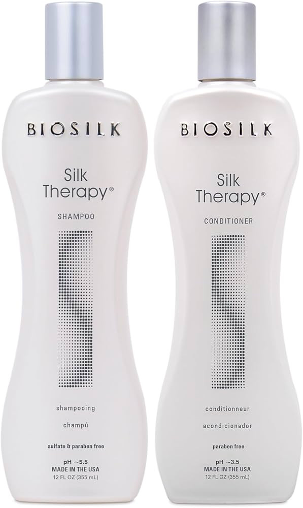 BioSilk Silk Therapy Duo Set Shampoo & Conditioner, Gentle Cleansing Haircare For Amazing Shine, ... | Amazon (US)