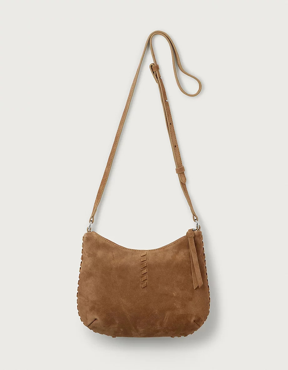 Whipstitch Suede Cross Body Bag | The White Company UK & ROW