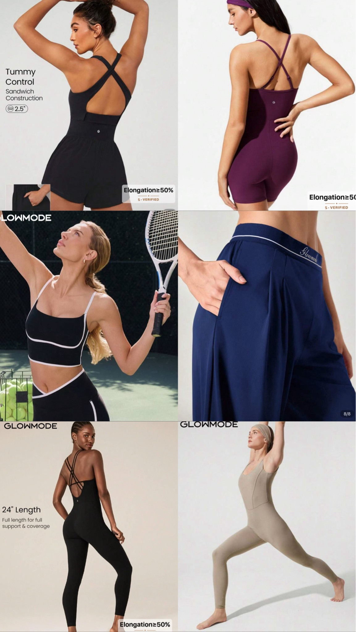 SHEIN ACTIVE 
✨Glowmode✨
📌discount code: SPus8mrsbabcock652

🆔 46535167
black/white sports bra

🆔 70249174
cherry cola shorts jumpsuit

🆔 17615563
black 2-in-1 jumpsuit

🆔 93989598
dark blue wide leg pants

🆔 44377842
black strappy crisscross bodysuit

🆔 70748165
khaki open back bodysuit