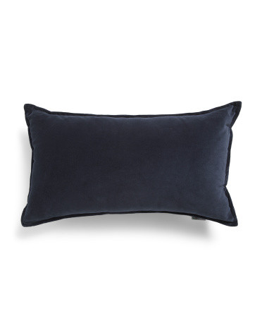 14x26 Cotton Blend Velvet Oversized Lumbar Pillow | Polyester/Cotton/Viscose | Marshalls