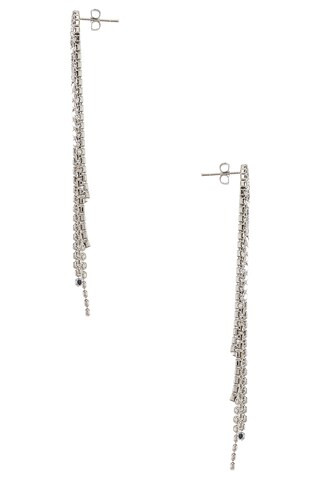 SHASHI Casino Earrings in Silver from Revolve.com | Revolve Clothing (Global)
