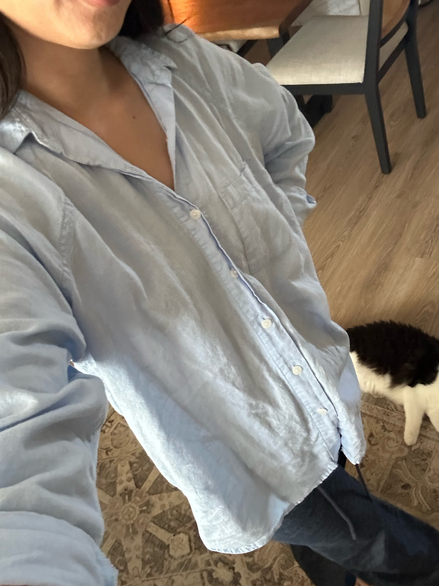 H&M linen shirt, Level 99 denim sweats, Ruggable 5x7 kamran Persian rug, Target oak cane dining chairs, Jerome's Furniture boulevard live edge acacia wood dining table (similar)

#LTKhome #LTKunder100 #LTKstyletip