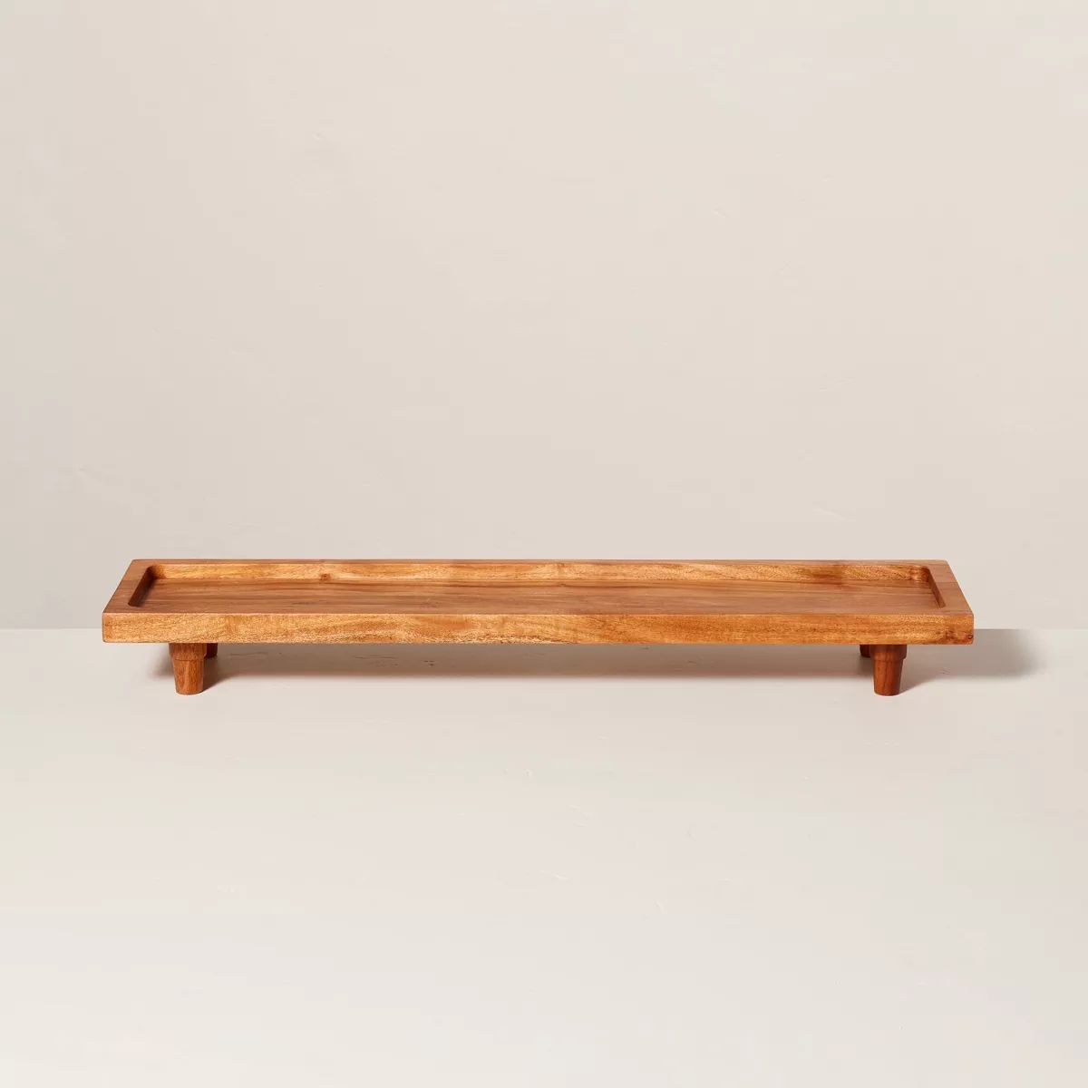7"x28" Footed Wood Serving Board Brown - Hearth & Hand™ with Magnolia | Target