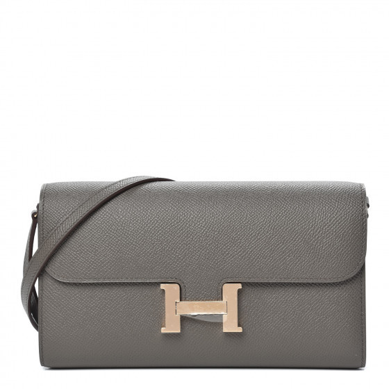 HERMES Epsom Constance Long To Go Wallet Etain | Fashionphile