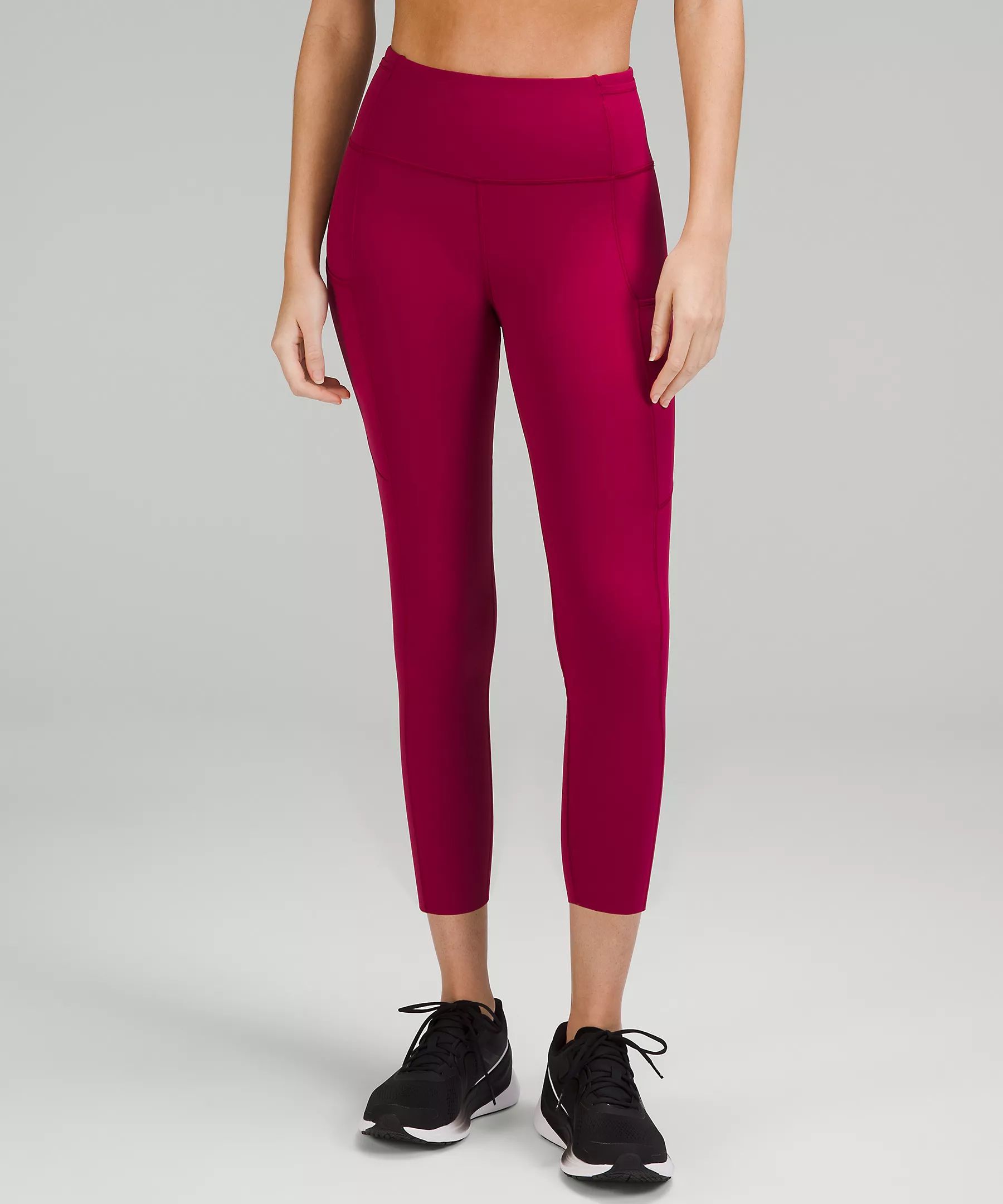 Fast and Free High-Rise Crop 23" Brushed Nulux | Lululemon (US)