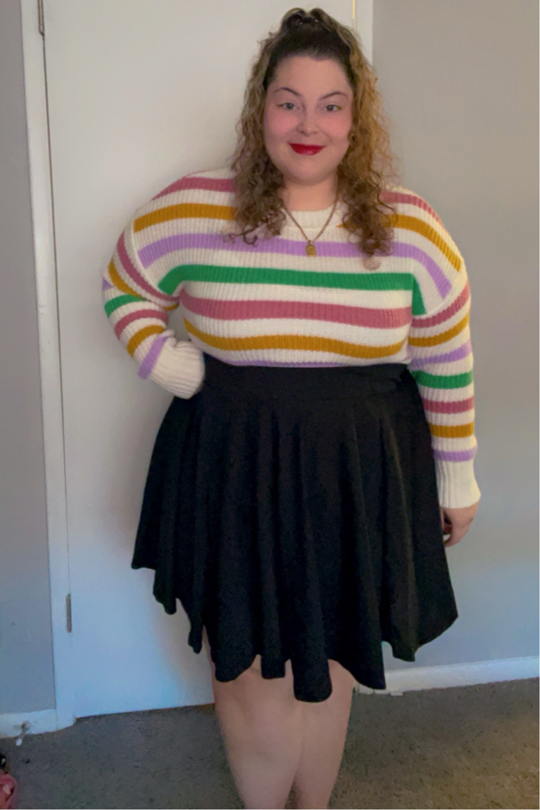 Sweater weather + Tennis Skirts

Didn’t have my LTK last year so get ready for past Plus size holiday looks 🥰🎄

Black skirt, black, tennis skirt, gold, necklace, colorful sweater, plus size holiday, plus size winter outfit, plus size, holiday look , color block sweaters 

#LTKPlusSize #LTKHoliday #LTKSeasonal