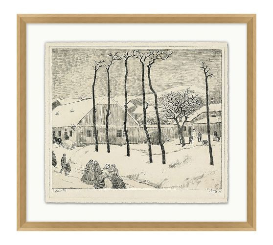 Winter Village Framed Print | Pottery Barn (US)