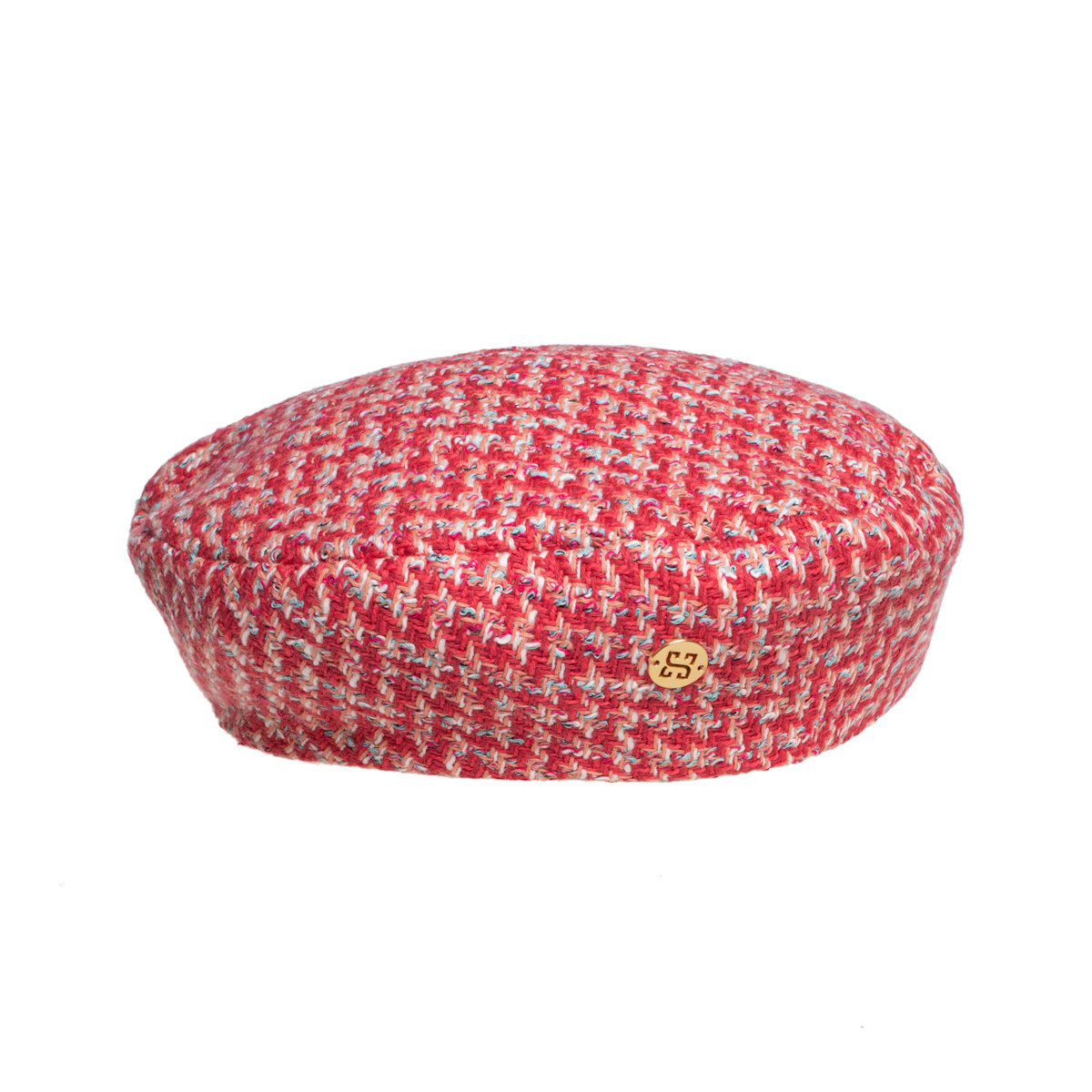 Diana - Red Tweed Beret Hat | Wolf & Badger (US)