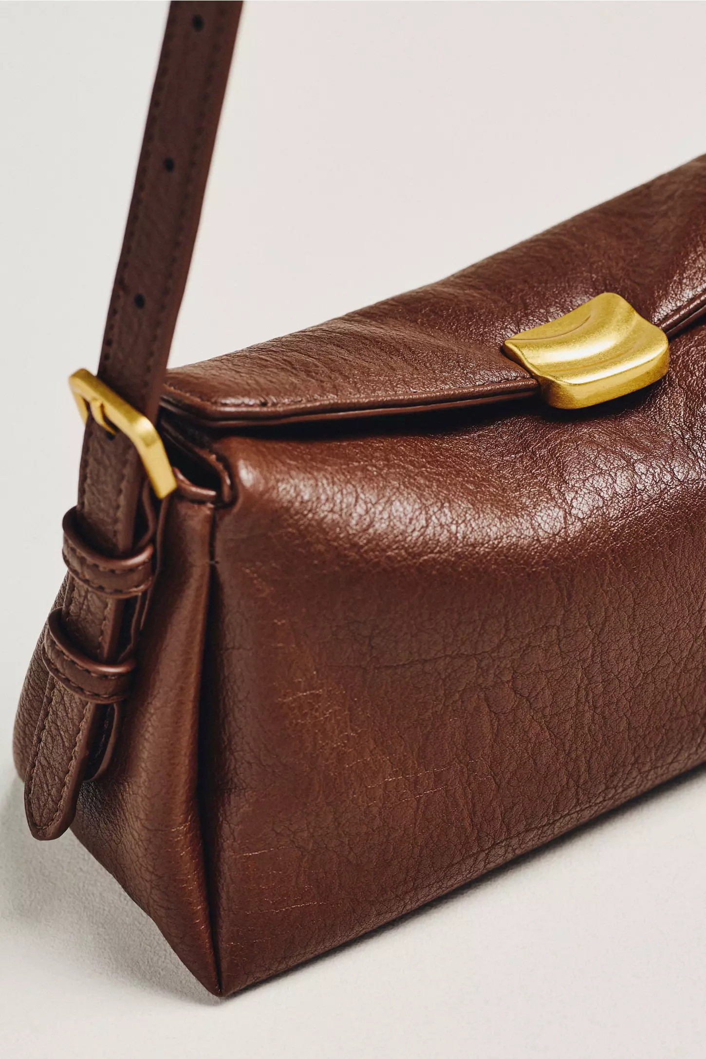 Slouchy Faux Leather Shoulder Bag | Anthropologie (US)