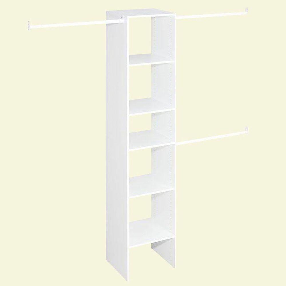 ClosetMaid Selectives 82.5 in. H x 25 in. W x 14.5 in. D Custom Laminate Closet System Organizer ... | The Home Depot