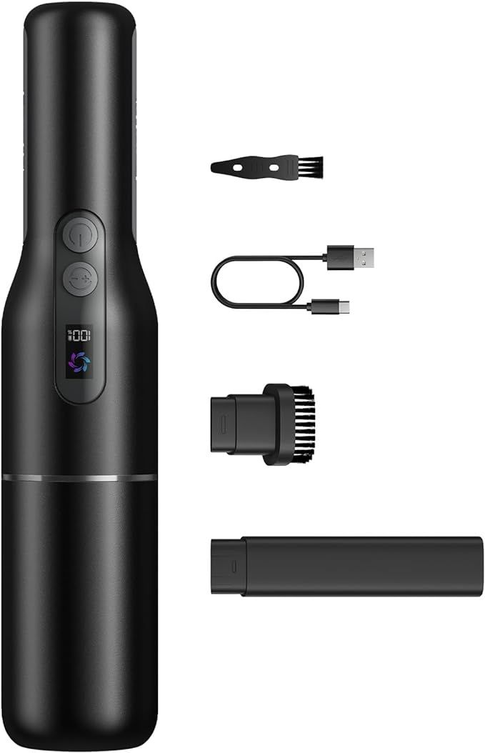 Fanttik Slim V7 Pocket Car Vacuum, 1 Lb Handheld Vacuum Cordless with Smart LED Display, 11000Pa ... | Amazon (US)