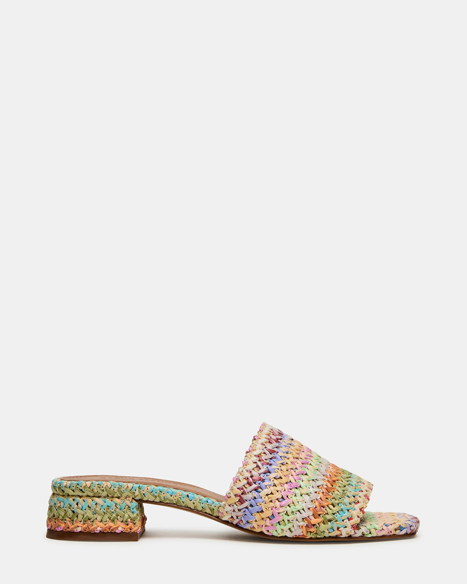 MONTGOMERY Bright Multi Square-Toe Slide Mule Women's Sandal | Steve Madden (US)