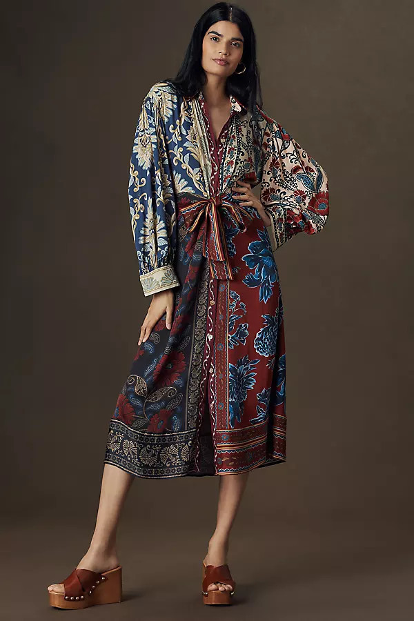 Winter Mix Midi Shirt Dress | Anthropologie (US)