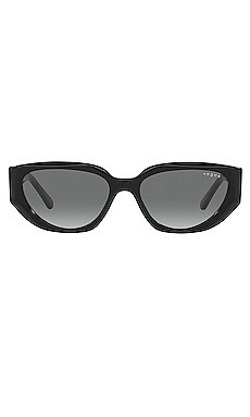 Vogue Eyewear x Hailey Bieber 0VO5438S in Black & Grey Gradient from Revolve.com | Revolve Clothing (Global)