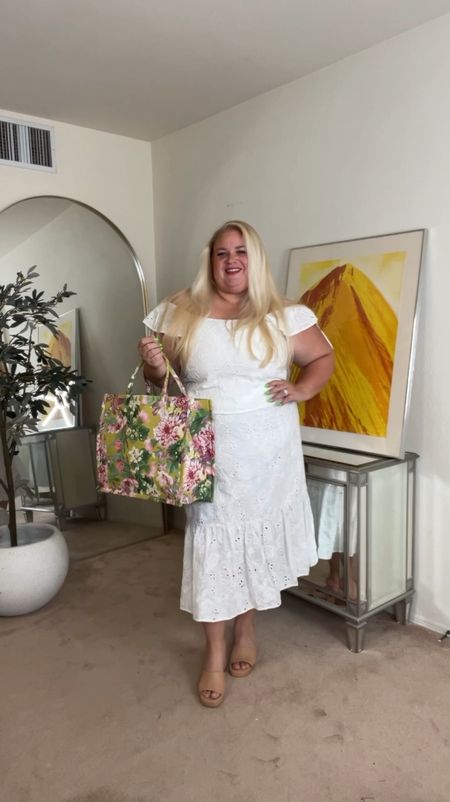 Plus size spring summer outfit 
Wearing size 22 in top and skirt

#LTKfindsunder50 #LTKplussize #LTKstyletip