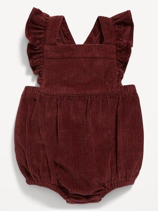 Ruffled Corduroy Overall Romper for Baby | Old Navy (US)