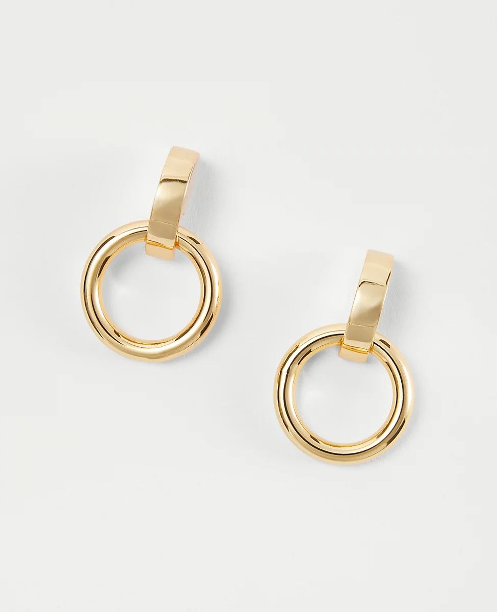 Metal Door Knocker Earrings | Ann Taylor (US)