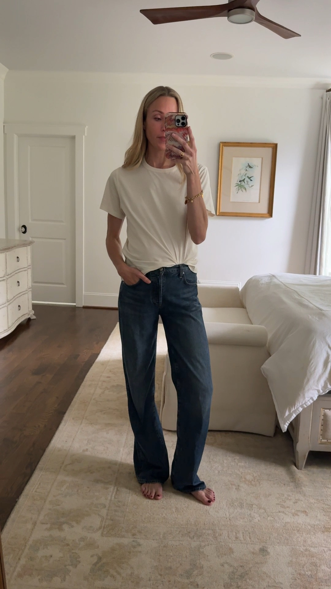 Relaxed wide leg jeans and some of my favorite off duty/mom jeans. They look great with heels and heeled boots too for bringing a relaxed vibe to evening looks or with more fitted tops. Wearing size 25. I find them TTS. 

relaxed jeans, wide leg jeans, mom jeans, fall jeans

#LTKootd #LTKgrwm #LTKSeasonal