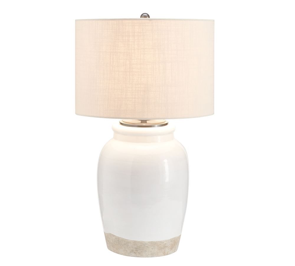 Miller Ceramic Table Lamp, Ivory | Pottery Barn (US)