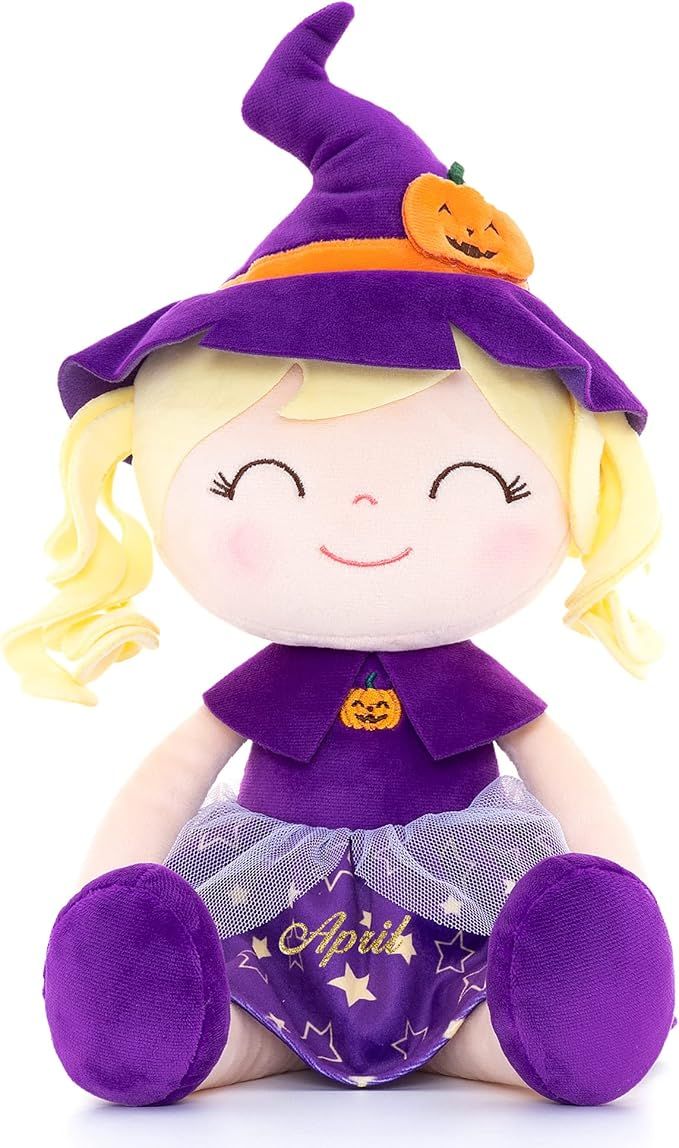Amazon.com: Gloveleya Personalized Dolls Halloween Customized Gift Witch Girl Soft Toy Baby Girl ... | Amazon (US)