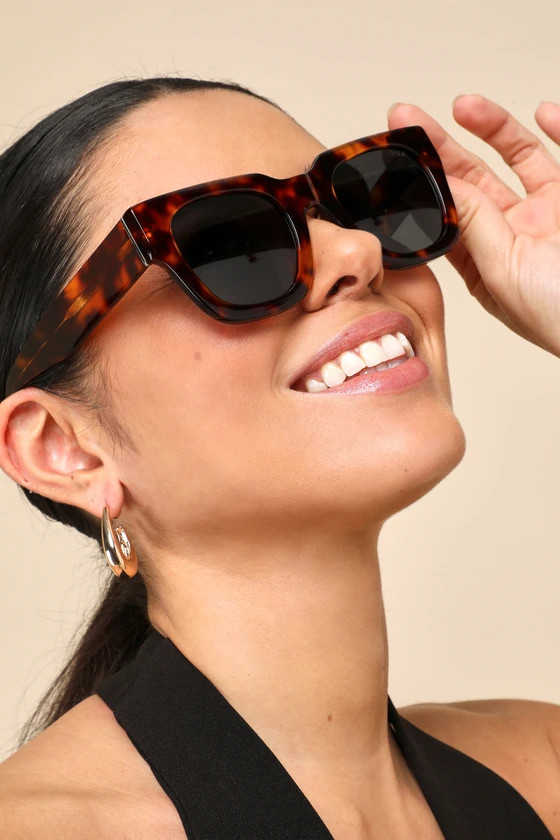 Jolene Brown Tortoise Square Sunglasses | Lulus