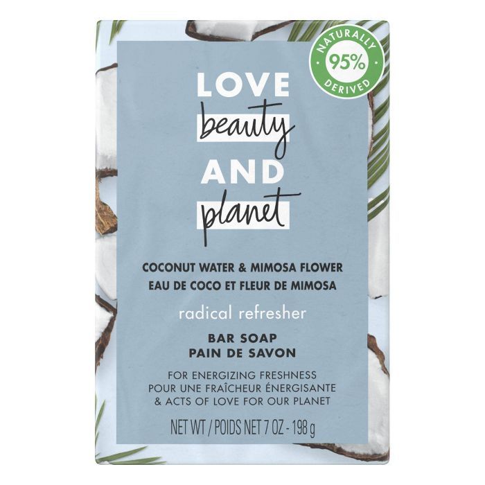 Love Beauty & Planet Refreshing Bar Soap Coconut Water & Mimosa Flower - 7oz | Target