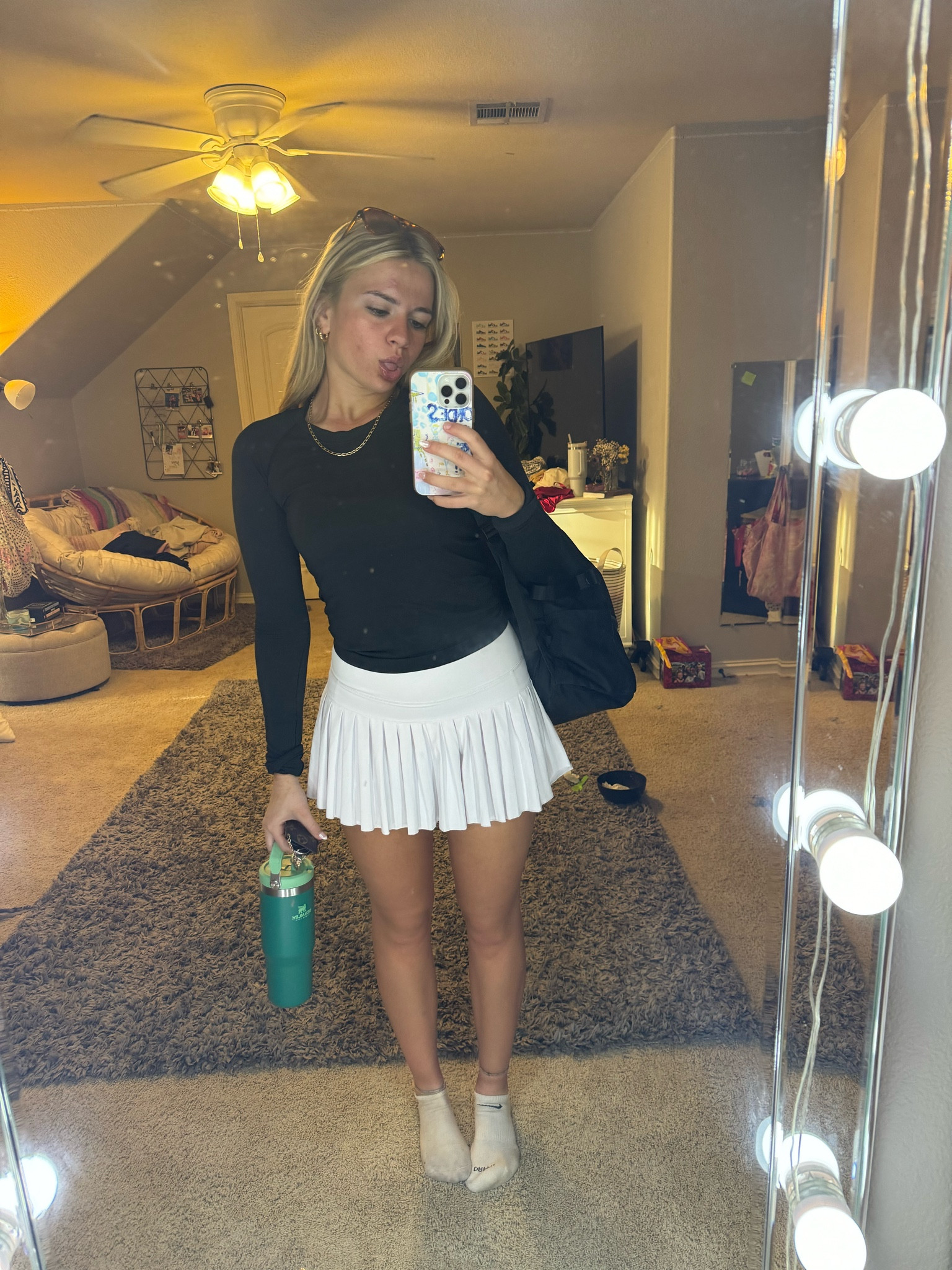 Perfect and cute back to school outfits! I am wearing a medium in the skirt and a size 2 in Lululemon shirt!

#LTKBacktoSchool