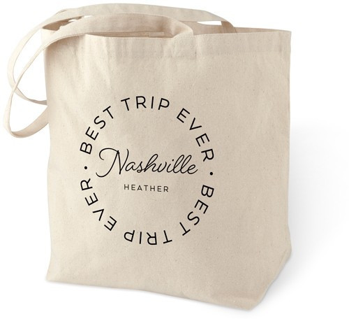 Cotton Tote Bags: Best Trip Ever 15x18 White Shutterfly | Shutterfly