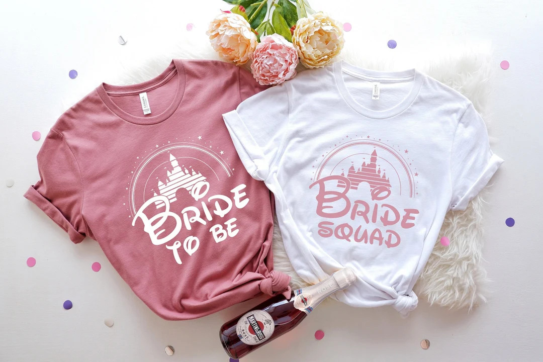 Disney Bridal Party Shirts,disney Bachelorette Shirts,disney Bride Squad Shirt,disney Bachelorett... | Etsy (US)