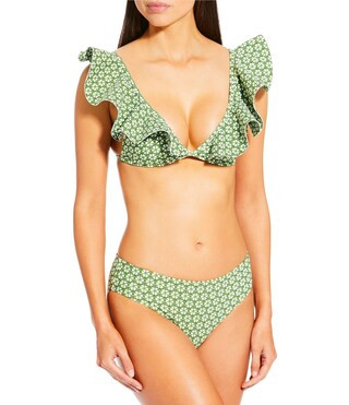 Antonio Melani x Style by Simkins Marguerite Ruffle Swim Top & Mid Rise Swim Bottom | Dillard's | Dillard's
