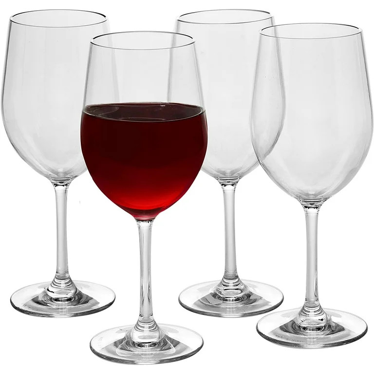 Unbreakable Stemmed Wine Glasses, 12oz - 100% Tritan - Shatterproof, Reusable, Dishwasher Safe Dr... | Walmart (US)