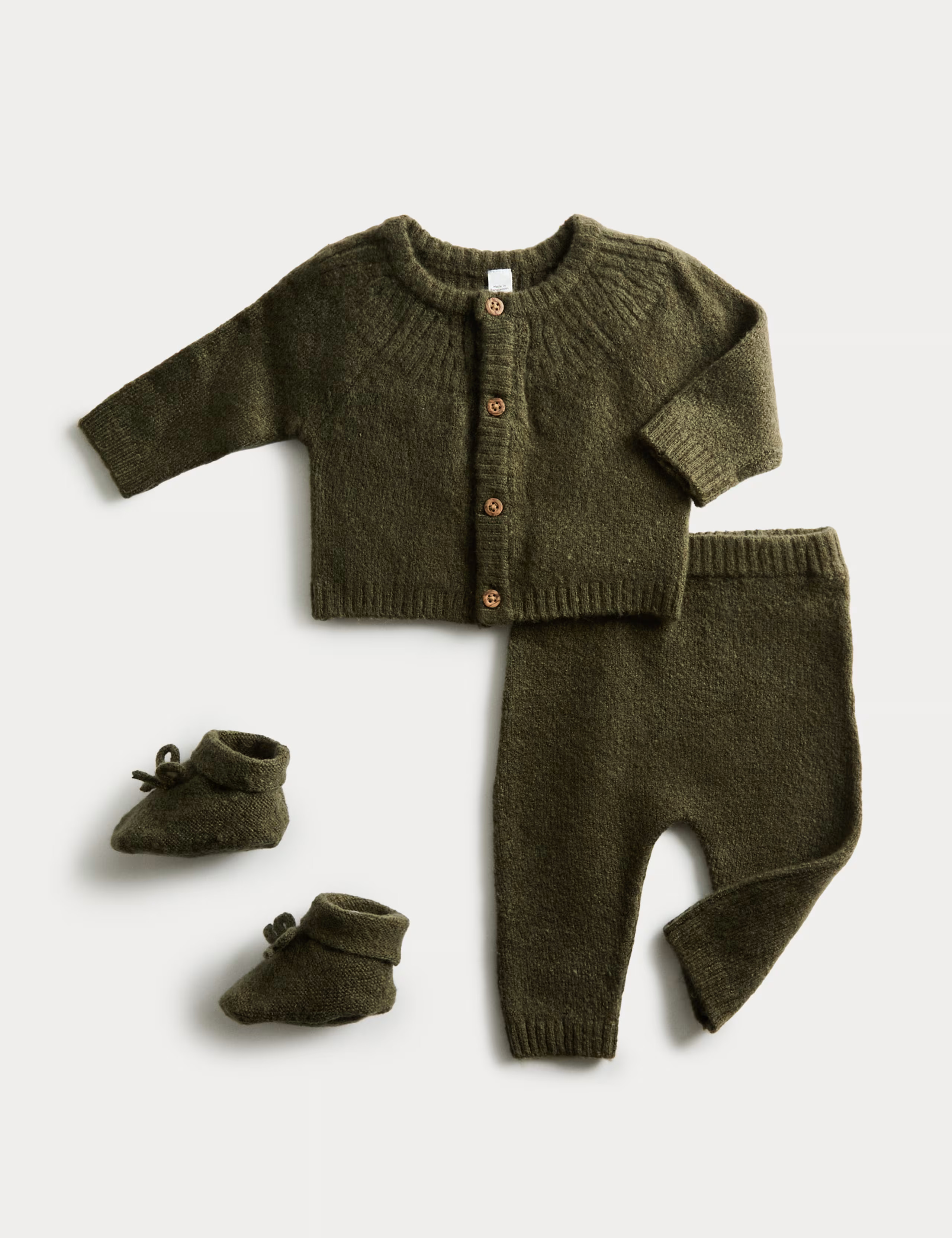 3pc Knitted Cardigan Booties Outfit (0-12 Mths) | Marks & Spencer (UK)